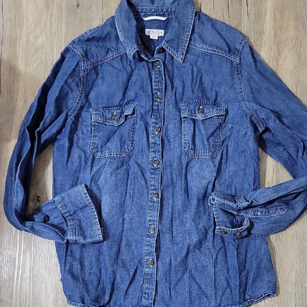 Merona Blue Button Down Shirt